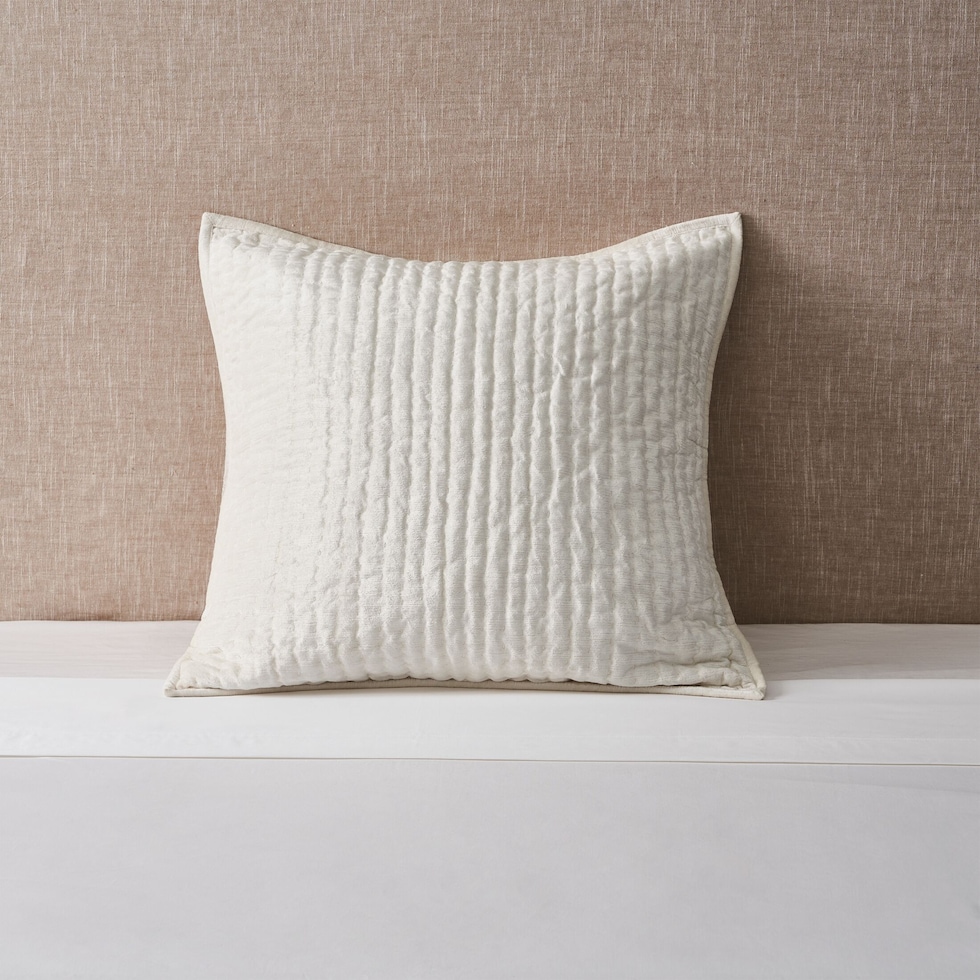 bari white pillow sham   