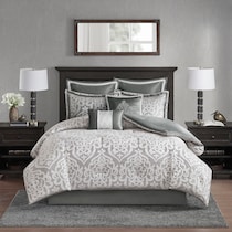 barker gray king bedding set   