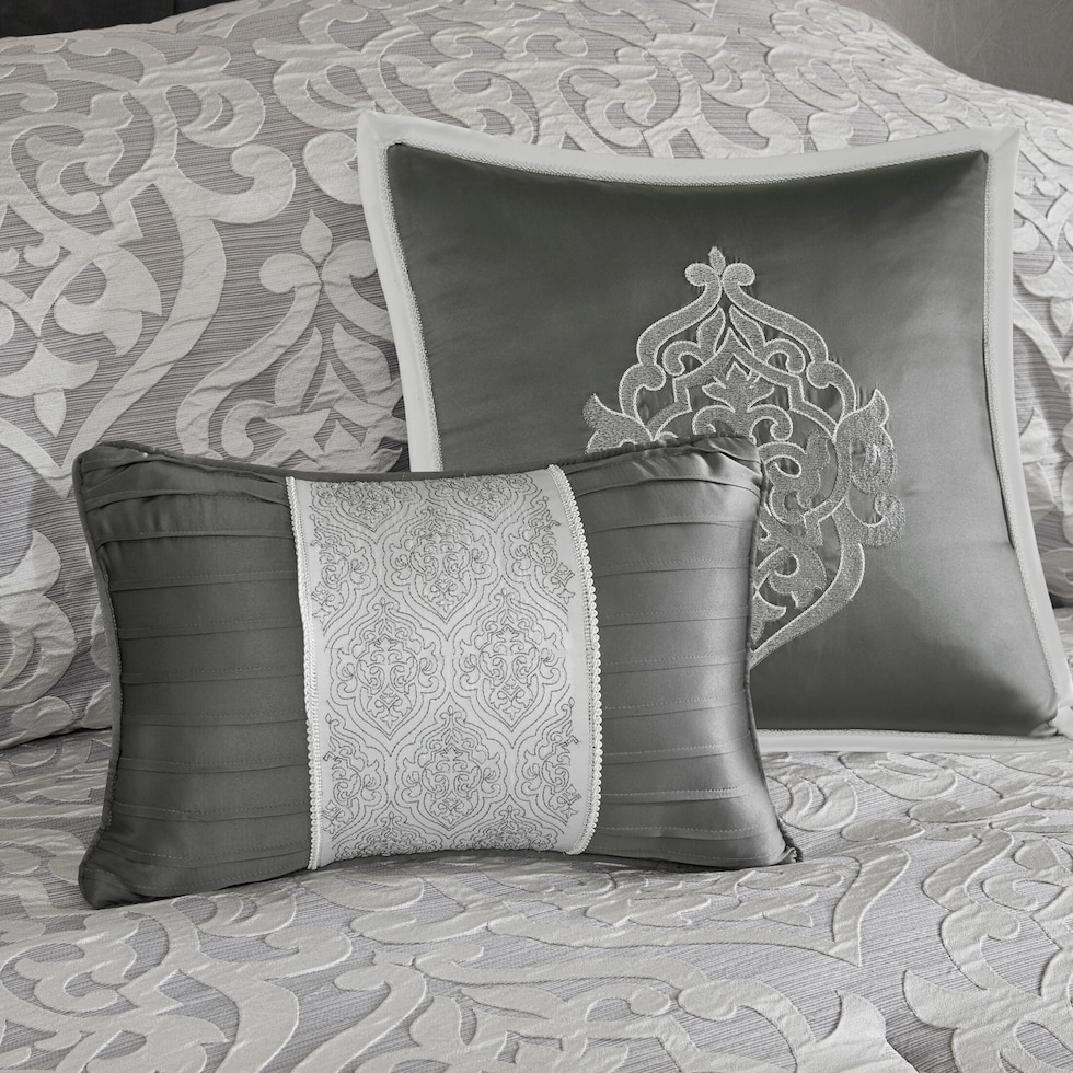 barker gray king bedding set   