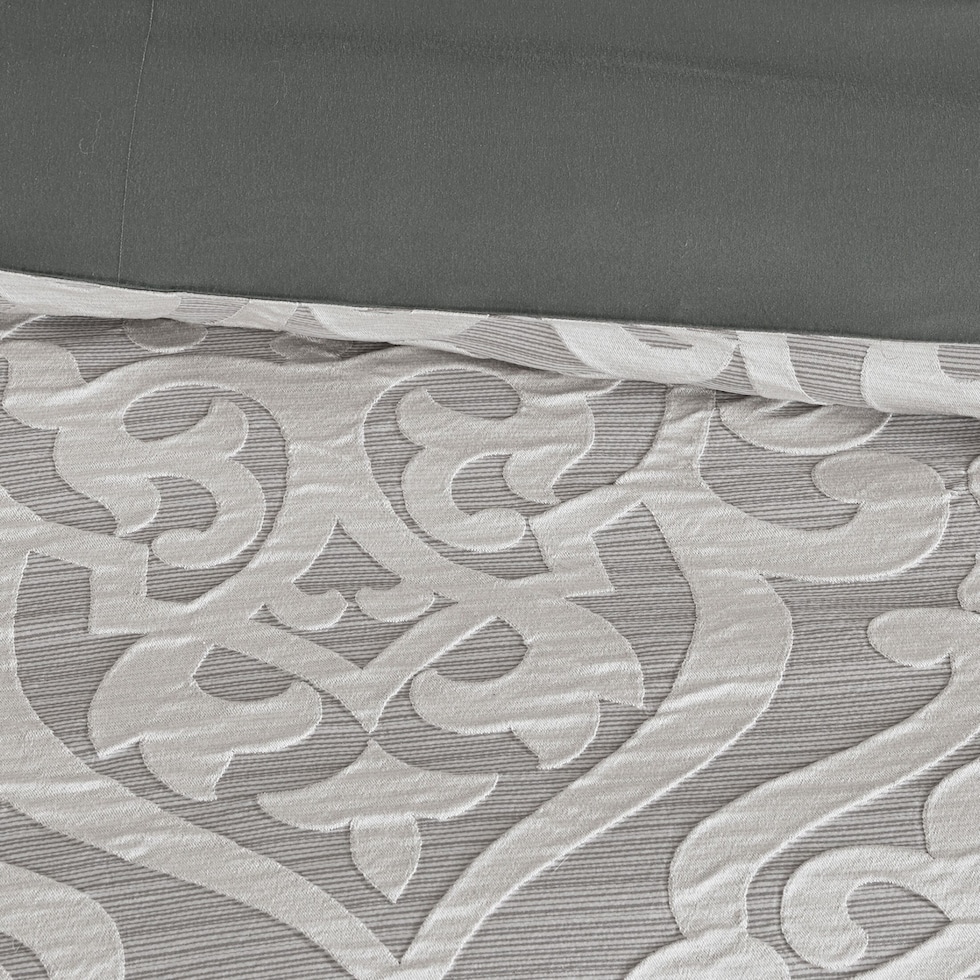 barker gray queen bedding set   