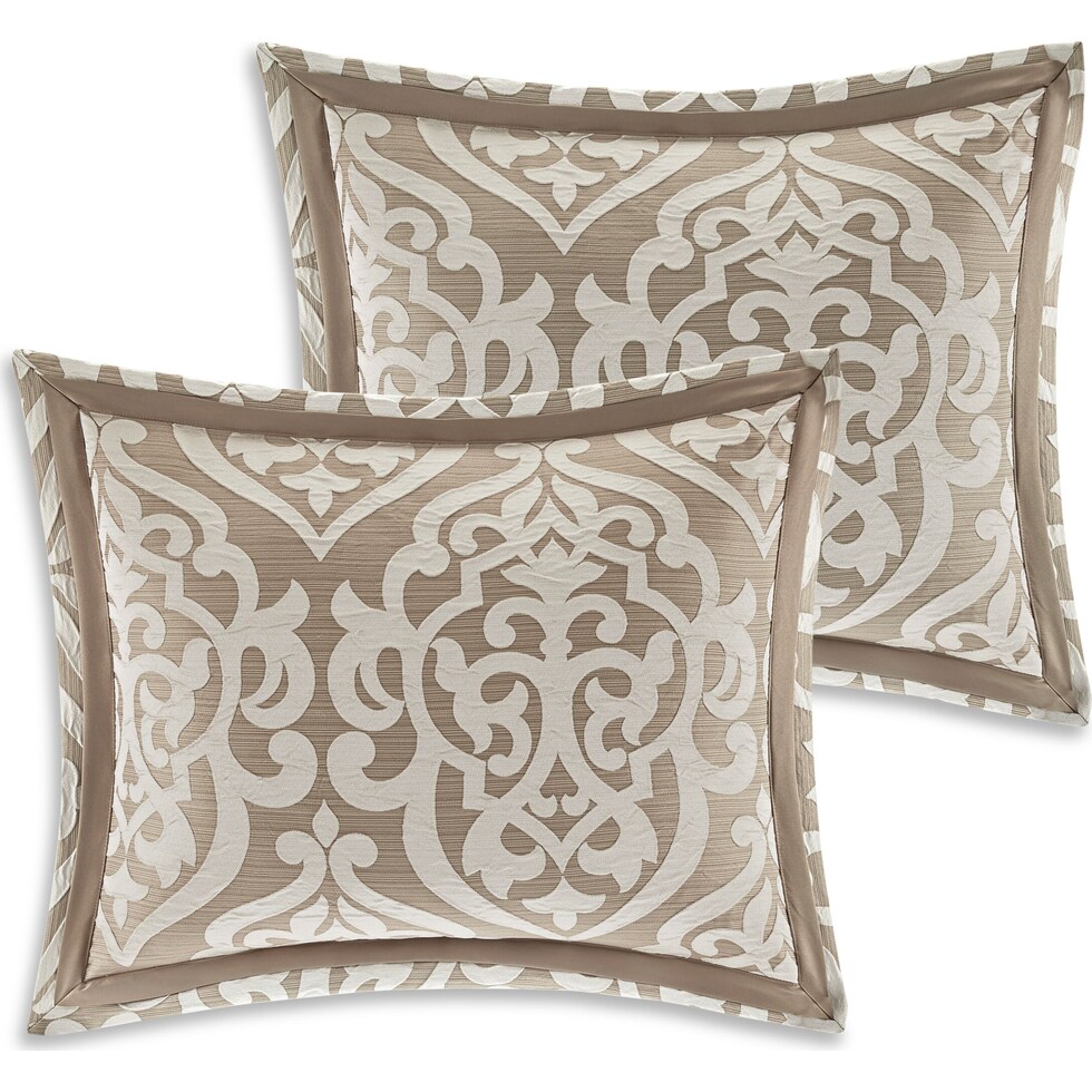 barker light brown king bedding set   
