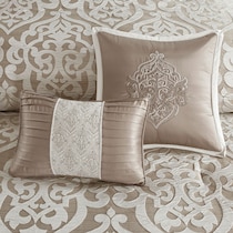 barker light brown king bedding set   