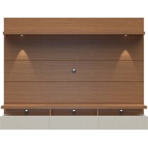 barlow off white maple entertainment wall unit   