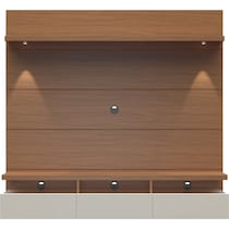 barlow off white maple entertainment wall unit   