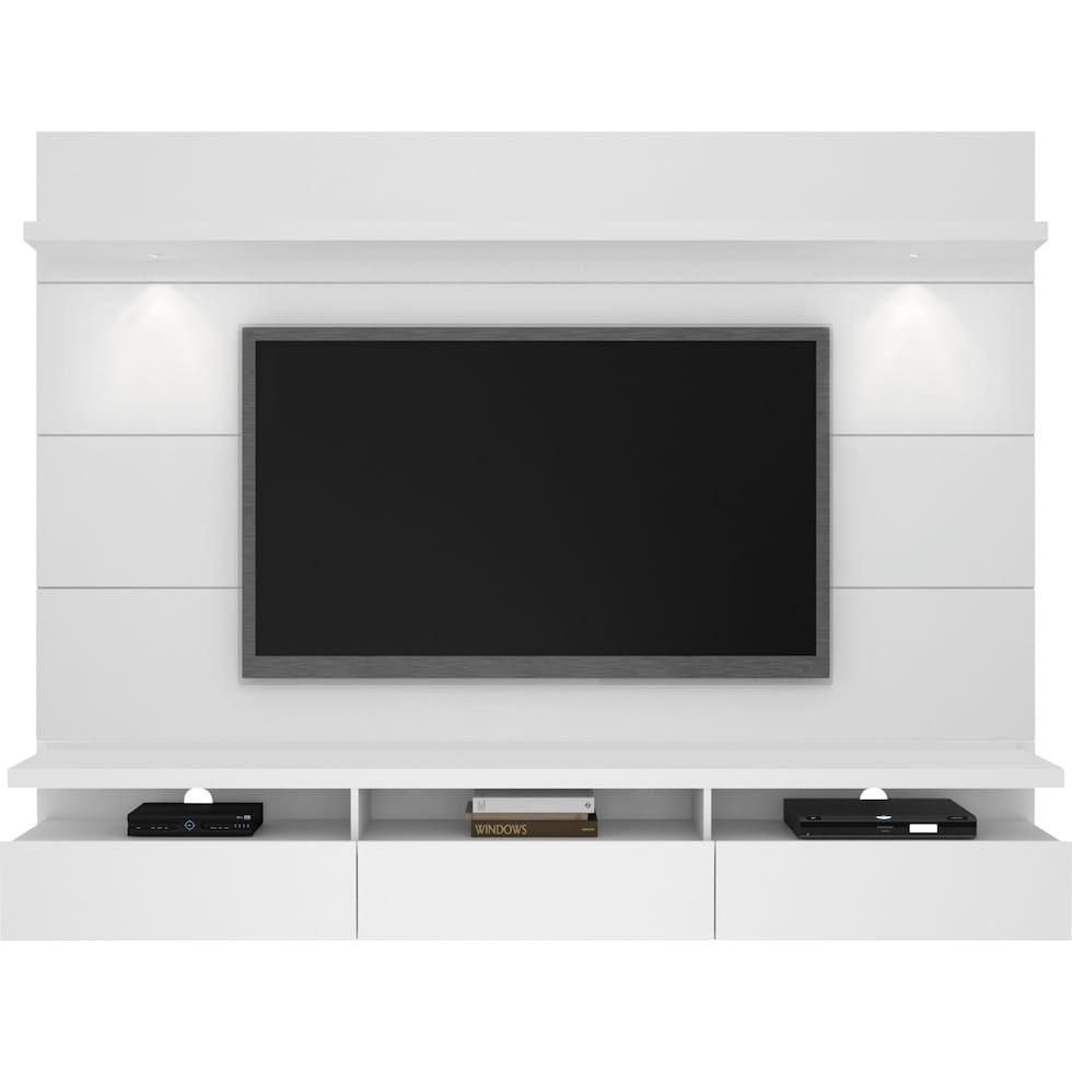 barlow white entertainment wall unit   