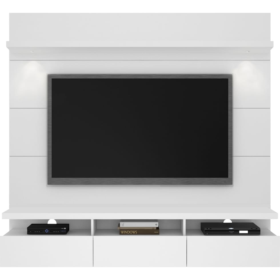 barlow white entertainment wall unit   