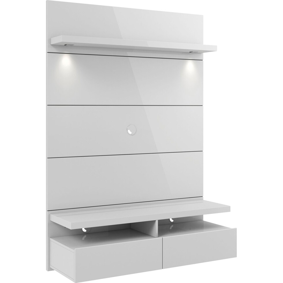 barlow white entertainment wall unit   