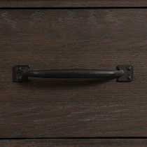 barn door dark brown chest   