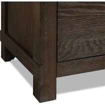 barn door dark brown chest   