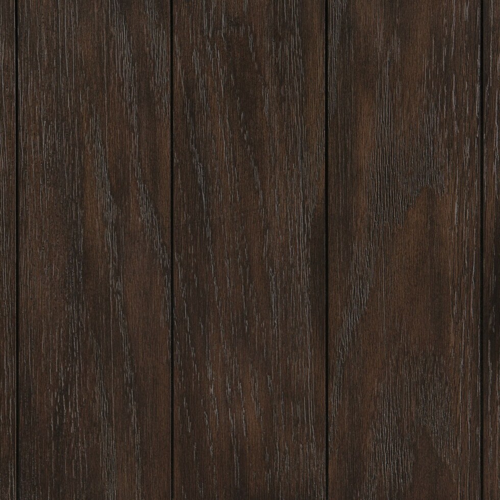 barn door dark brown nightstand   