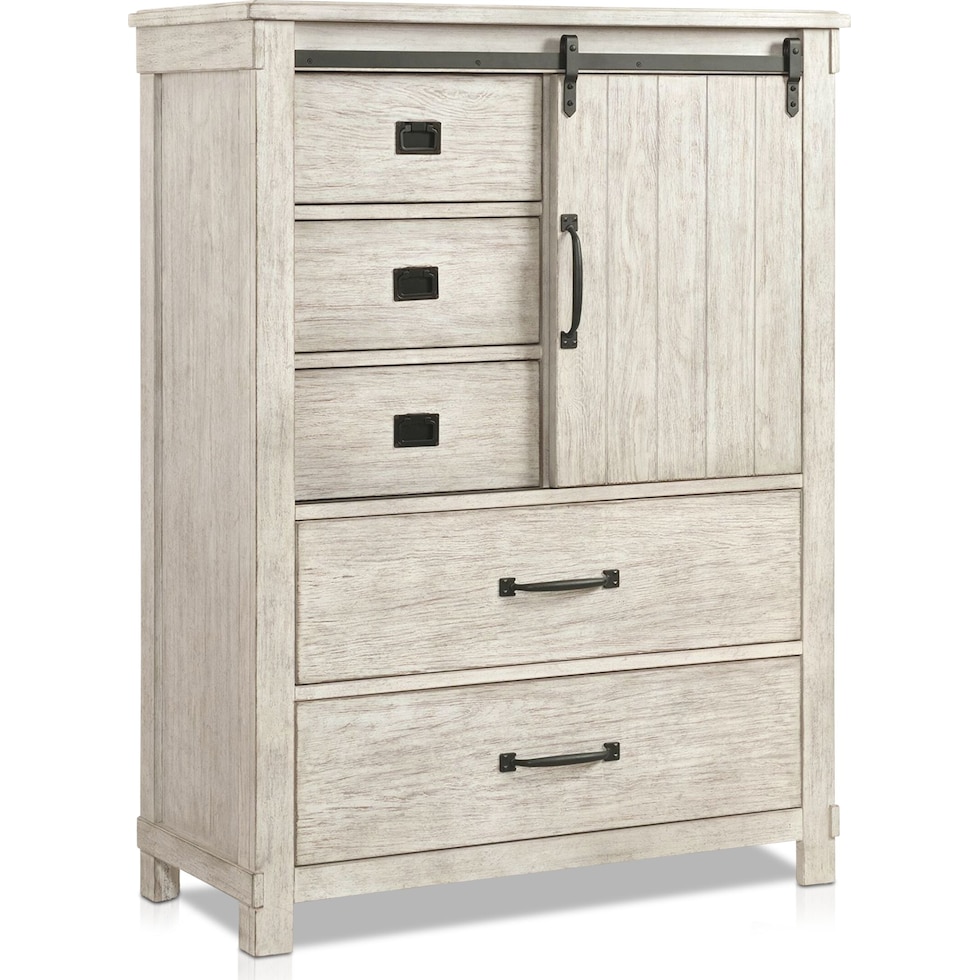 barn door white chest   
