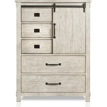 barn door white chest   