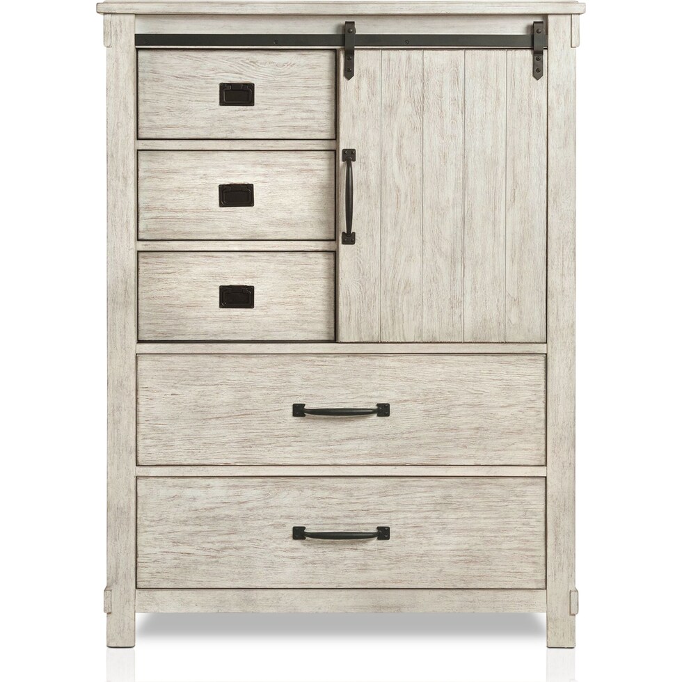 barn door white chest   