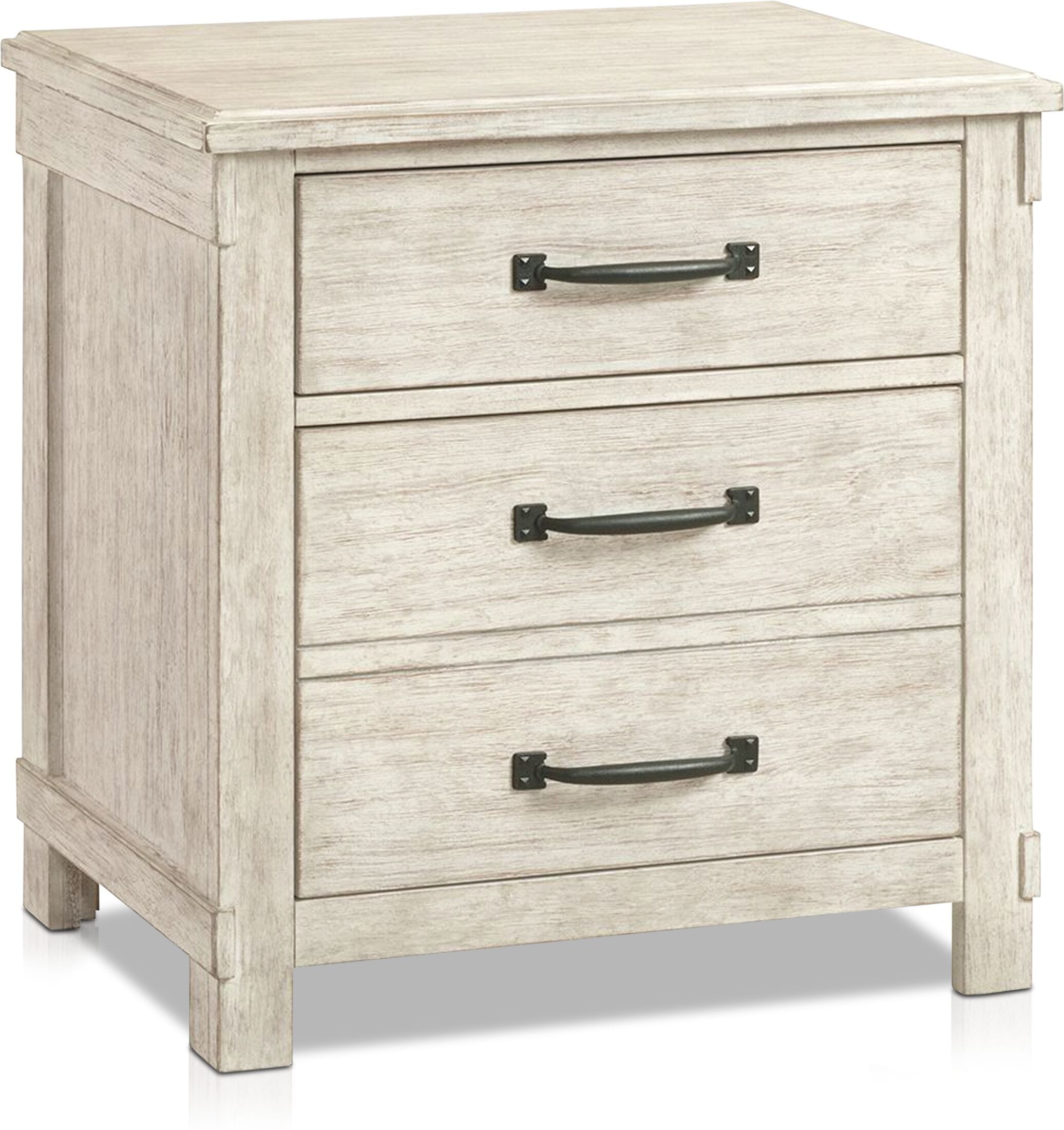 barn door nightstand white