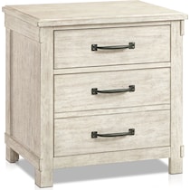 barn door white nightstand   