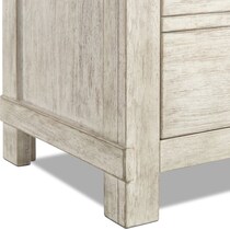 barn door white nightstand   