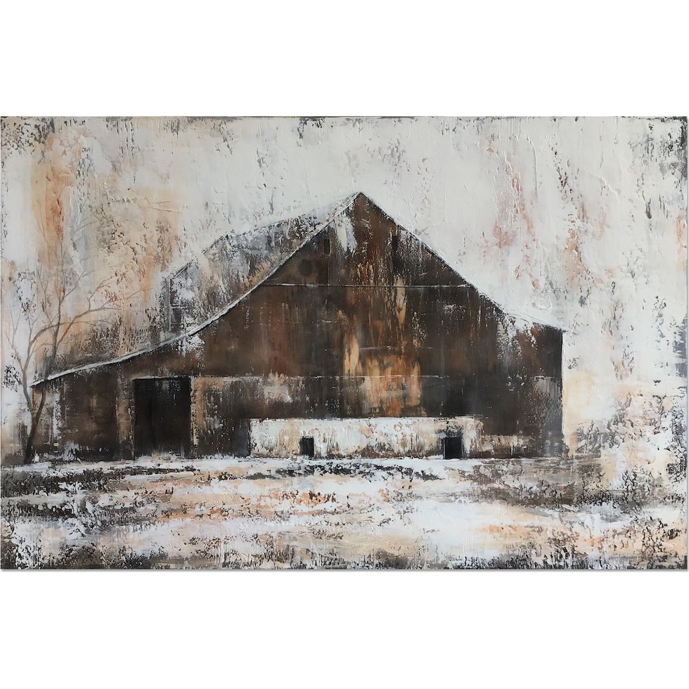 barn dark brown wall art   