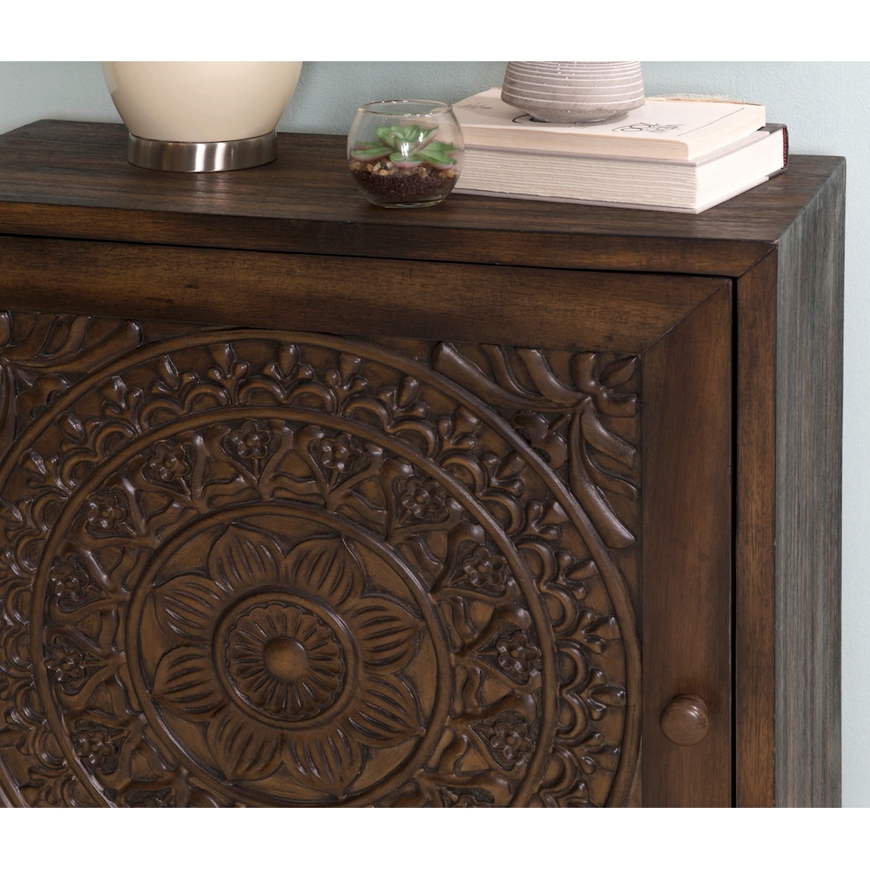 barnett dark brown accent cabinet   