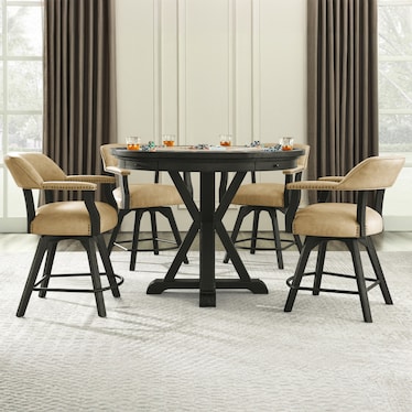 Barret Round Table with Removable Game Top