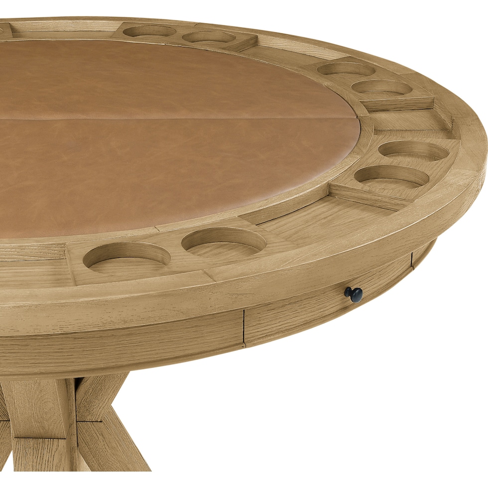 barrett light brown gaming table   