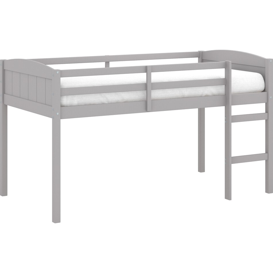 bassel gray twin loft bed   