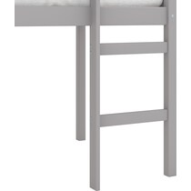 bassel gray twin loft bed   
