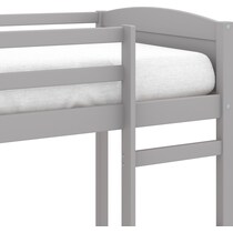 bassel gray twin loft bed   