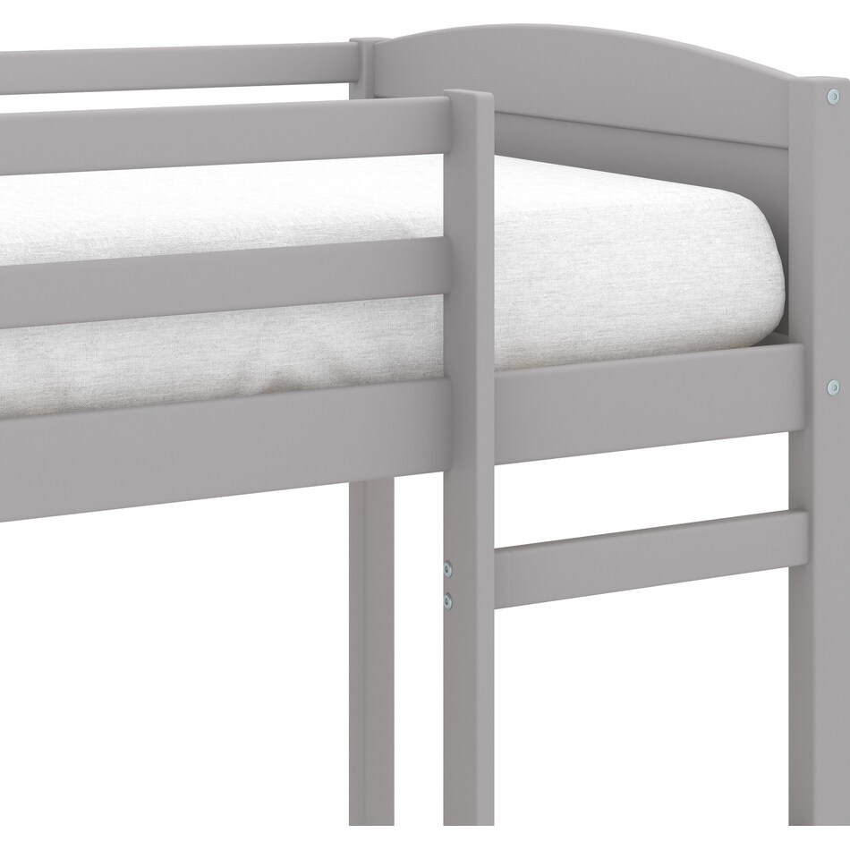 bassel gray twin loft bed   