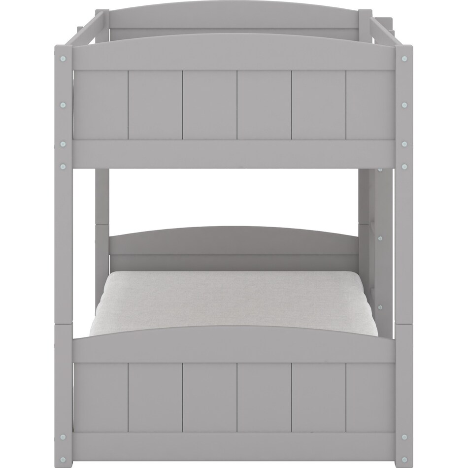 bassel gray twin over twin bunk bed   