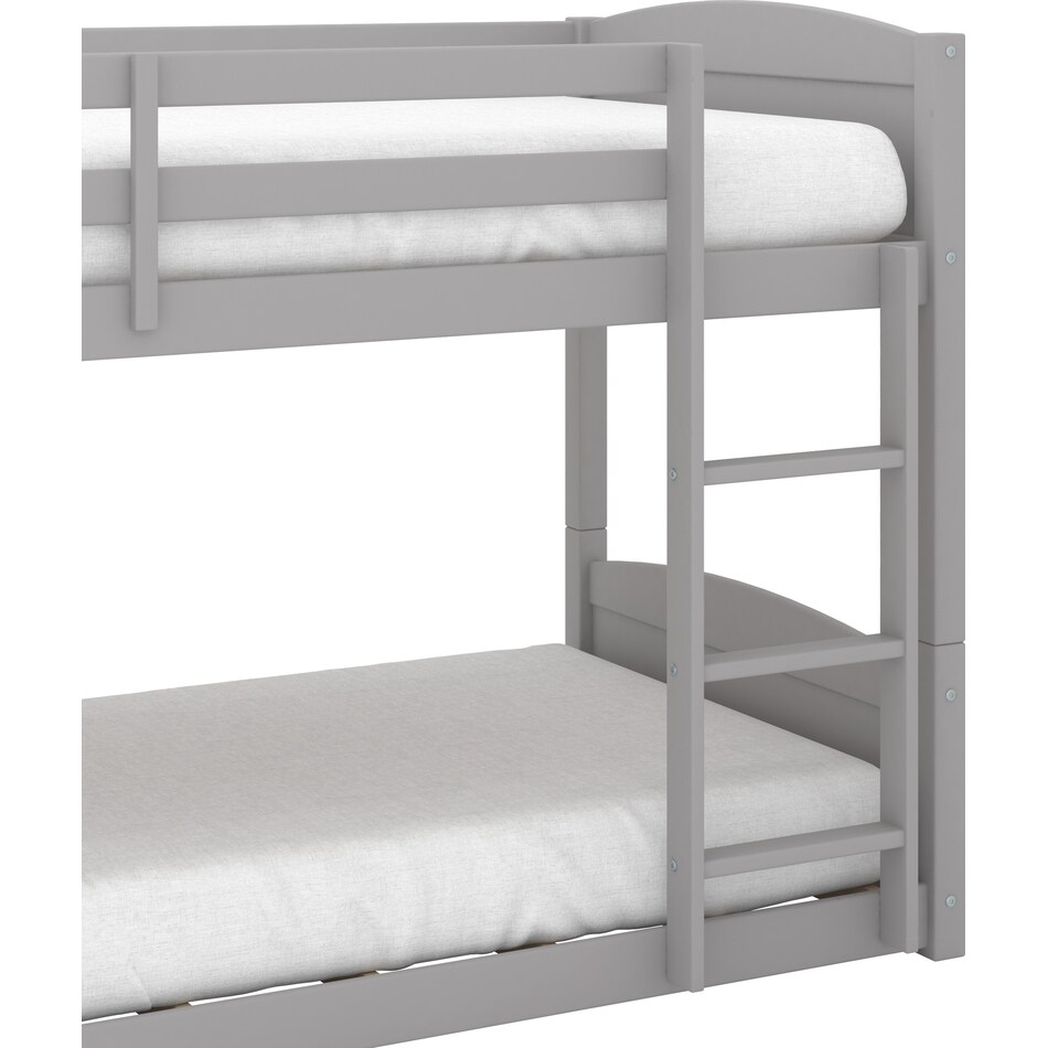 bassel gray twin over twin bunk bed   