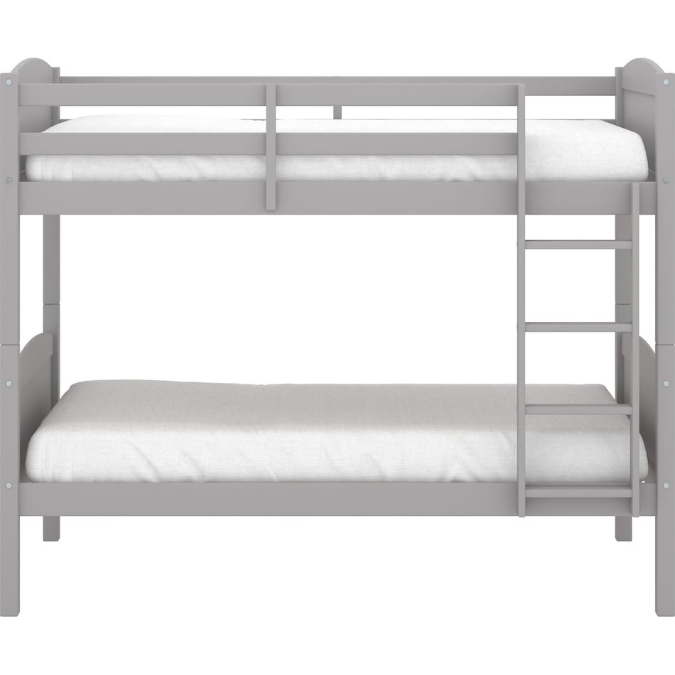bassel gray twin over twin bunk bed   