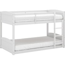 bassel white twin over twin bunk bed   