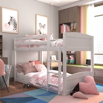 bassel white twin over twin bunk bed   