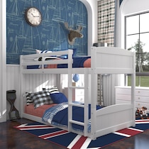 bassel white twin over twin bunk bed   