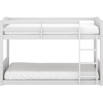 bassel white twin over twin bunk bed   