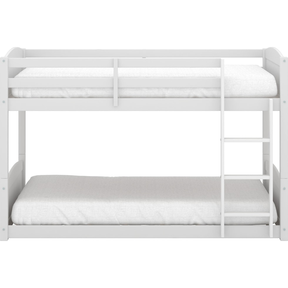 bassel white twin over twin bunk bed   