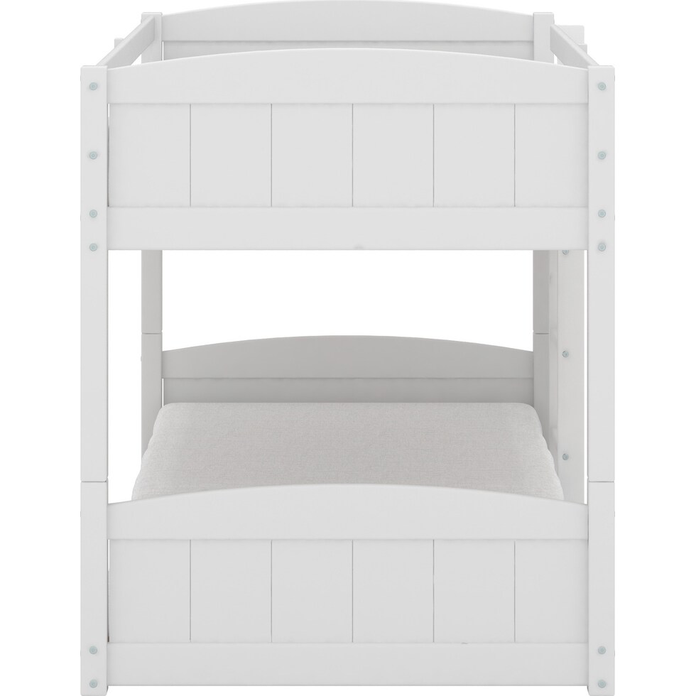 bassel white twin over twin bunk bed   