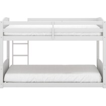 bassel white twin over twin bunk bed   