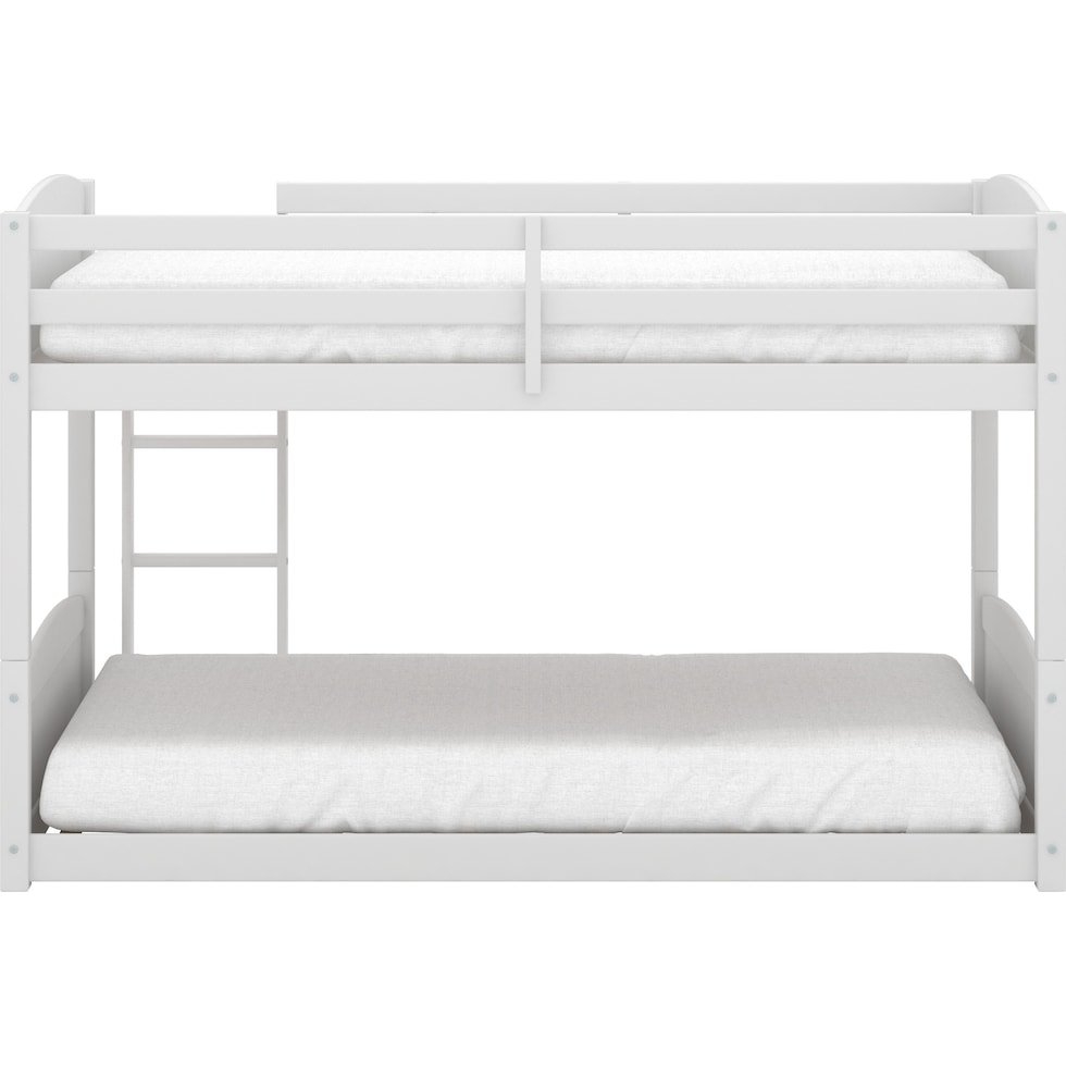 bassel white twin over twin bunk bed   