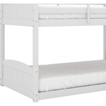 bassel white twin over twin bunk bed   