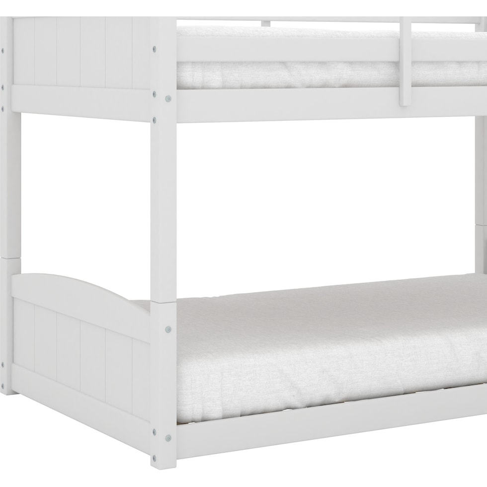 bassel white twin over twin bunk bed   