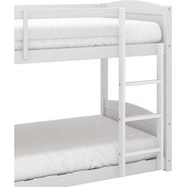 bassel white twin over twin bunk bed   
