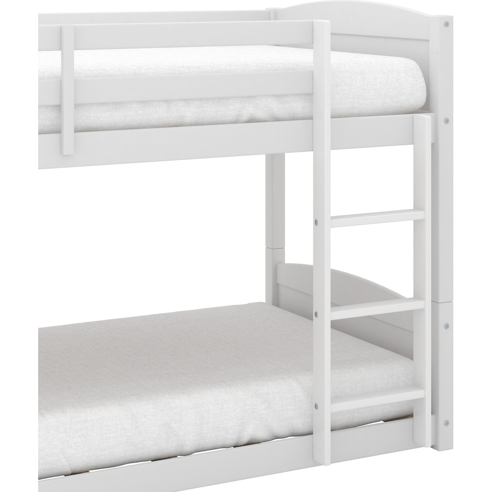 bassel white twin over twin bunk bed   