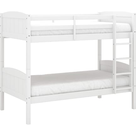Bassel Twin Over Twin Bunk Bed - White