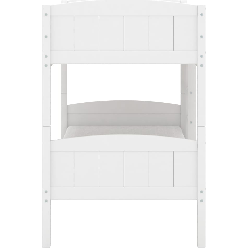 bassel white twin over twin bunk bed   