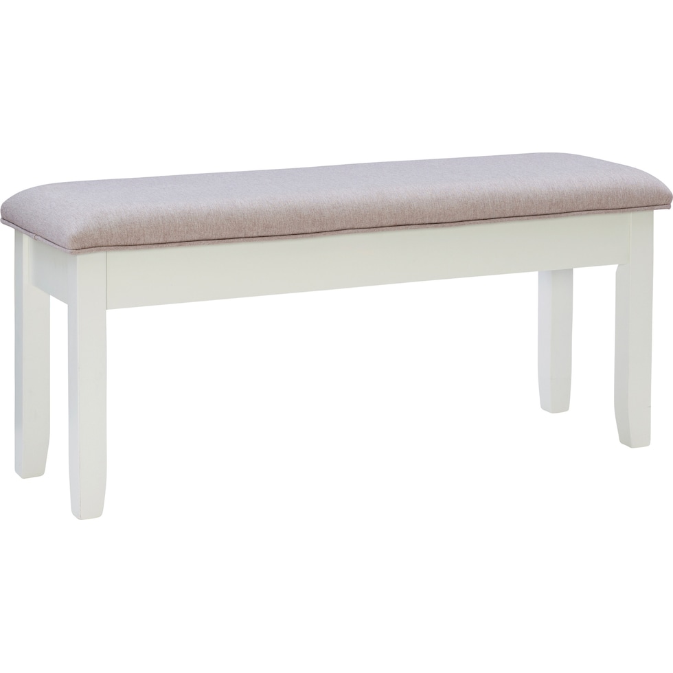 bassett gray white bench   