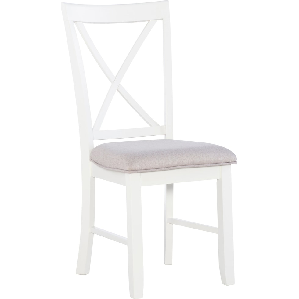 bassett gray white chair   