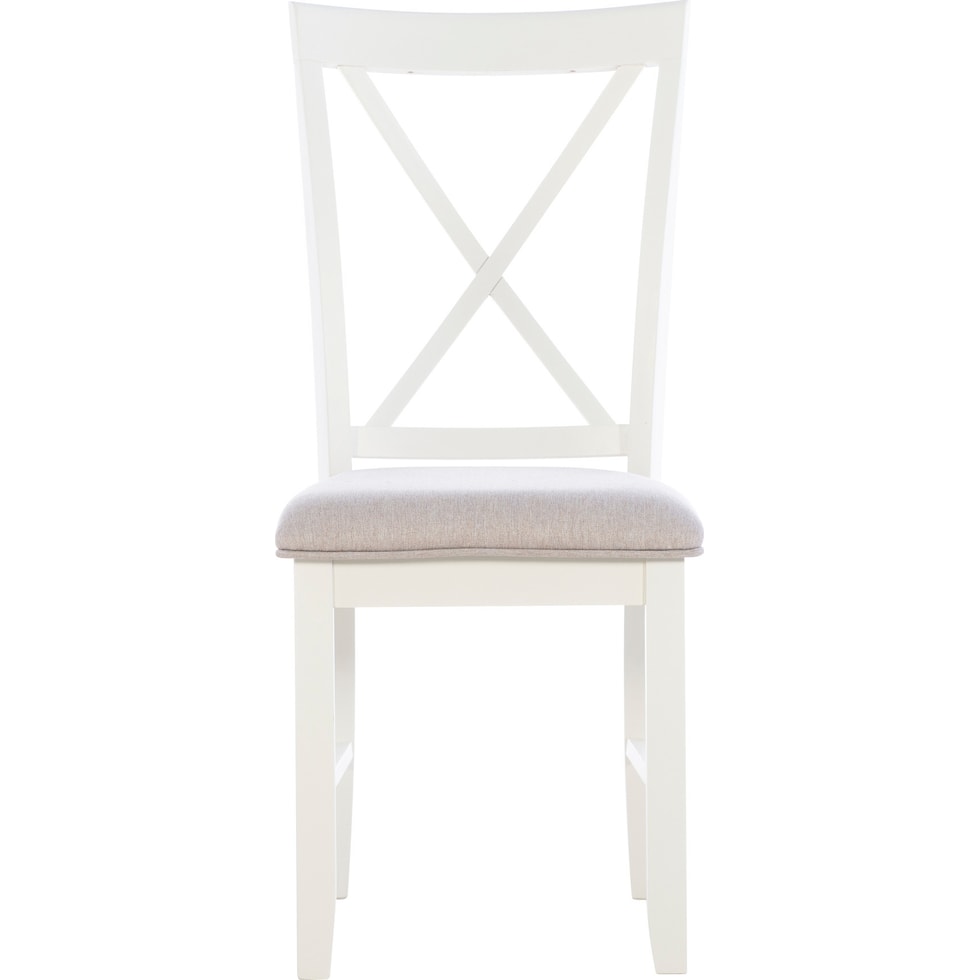 bassett gray white chair   