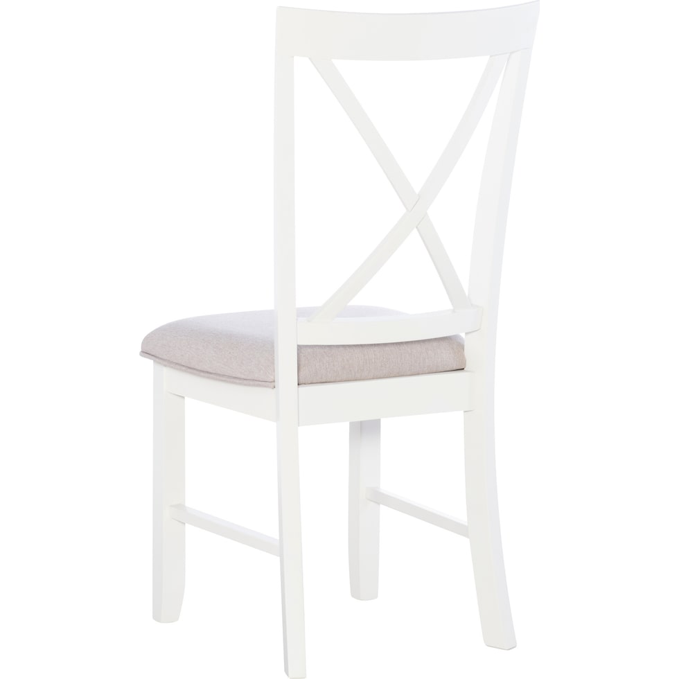 bassett gray white chair   