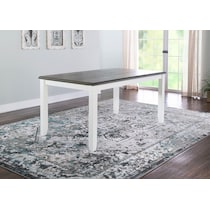 bassett gray white dining table   